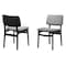 Armen Living Lima Gray Upholstered Wood Dining Chairs in Black Finish, PK2 LCLMSIGRBL - alternate 1